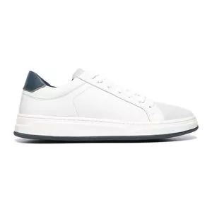 Tênis Com Recortes<BR>- Branco<BR>- KB Shoes