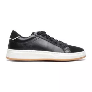 Tênis Com Recortes<BR>- Preto<BR>- KB Shoes