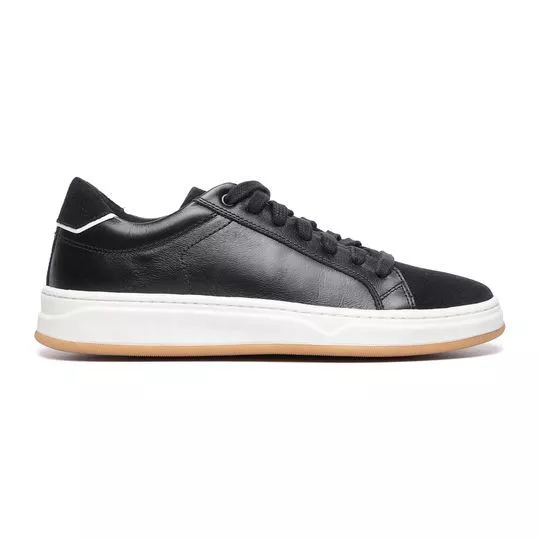 Tênis Com Recortes- Preto- KB Shoes