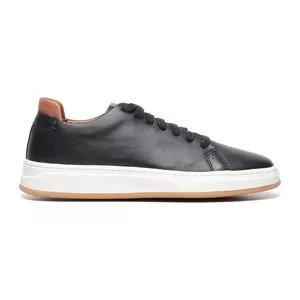 Tênis Liso<BR>- Preto<BR>- KB Shoes