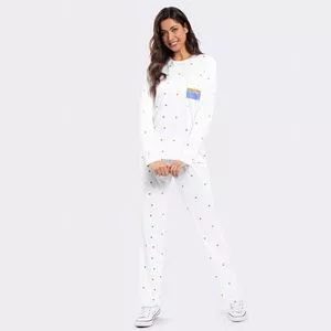 Pijama Relax<BR>- Branco<BR>- Veggi