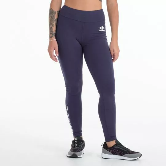 Legging Umbro® Duo Mark- Azul Marinho