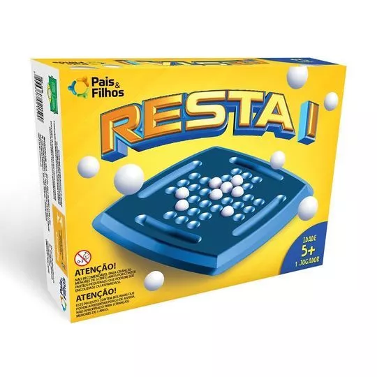 Jogo Resta 1-  Amarelo & Azul-  33Pçs- Reval