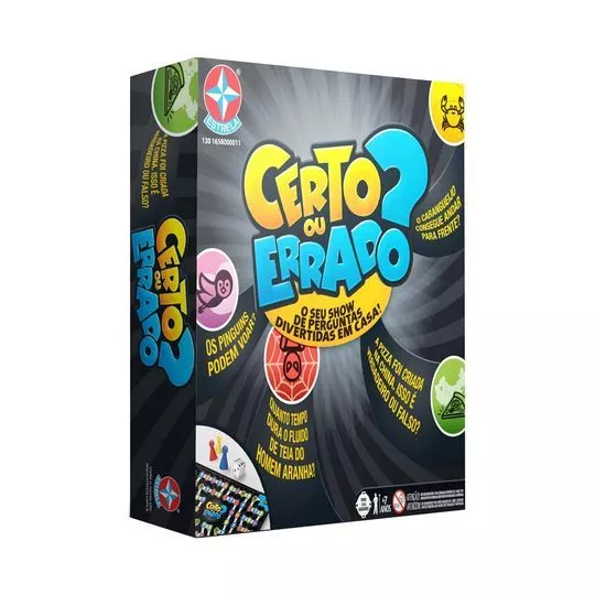 Jogo Certo Ou Errado?- Amarelo & Azul- 109Pçs- Estrela-Reval