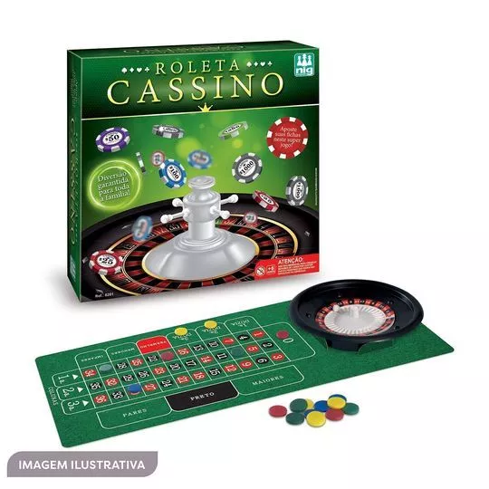 Jogo Roleta Cassino-  Verde & Preto-  41Pçs- Reval