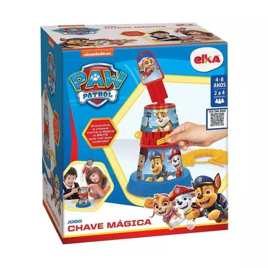 Jogo Patrulha Canina® Chave Mágica- Azul & Vermelho- 35Pçs- Elka