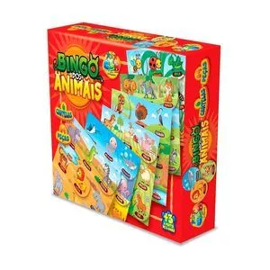 Jogo De Bingo Dos Animais<BR>- 60Pçs<BR>- GGB Plast