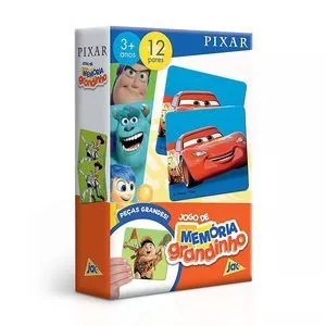 Jogo Da Memória Pixar®<BR>-  Azul & Verde<BR>-  12 pares<BR>- Toyster