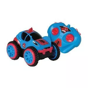 Carrinho De Controle Remoto Spider-Man®<BR>- Azul & Vermelho<BR>- 16x13x27cm<BR>- Candide