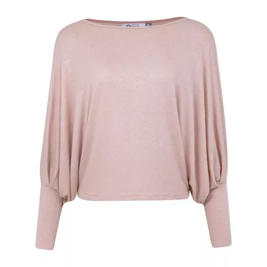 Blusa Ampla Em Linho- Rosa Claro