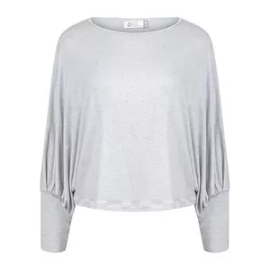 Blusa Em Linho<BR>- Cinza