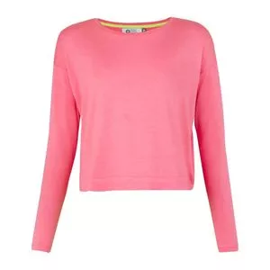 Cropped Com Recortes<BR>- Rosa Escuro