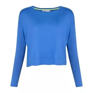 Cropped Com Recortes<BR>- Azul