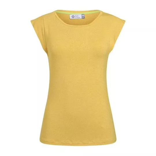 Blusa Em Linho- Amarelo Escuro