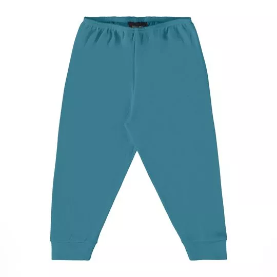 Calça Jogger Lisa- Azul Escuro