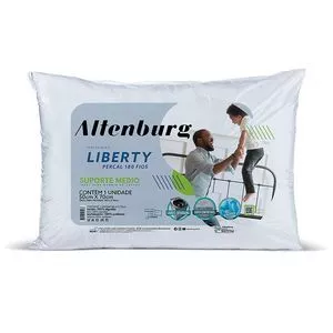 Travesseiro Liberty<BR>- Branco<BR>- 70x50cm<BR>- Altenburg