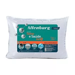 Travesseiro Sono & Saúde Júnior<BR>- Branco<BR>- 65x45cm<BR>- 180 Fios<BR>- Altenburg