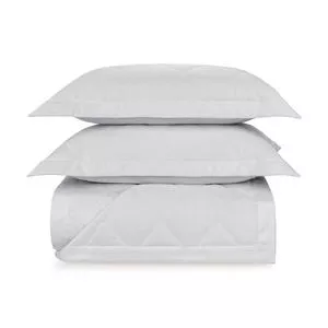 Conjunto De Colcha Galles King Size<BR>- Branco<BR>- 3Pçs