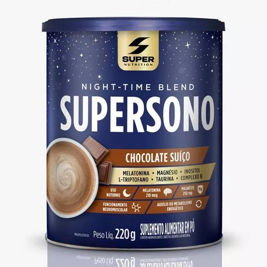 Supersono Night-Time Blend- Chocolate Suíço- 220g- Desinchá