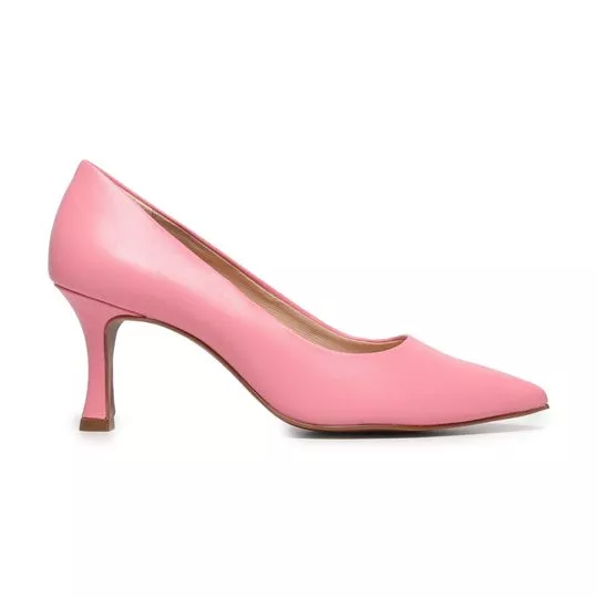 Scarpin Liso- Rosa- Loucos e Santos