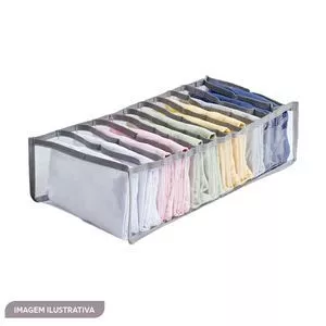 Organizador Colmeia Premium<BR>- Incolor & Cinza<BR>- 10x20x40cm<BR>- Vb Home