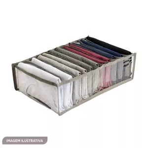 Organizador Colmeia Premium<BR>- Incolor & Cinza<BR>- 10x25x40cm<BR>- Vb Home