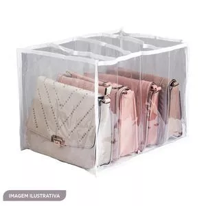 Organizador Colmeia Premium<BR>- Incolor & Branco<BR>- 30x30x40cm<BR>- Vb Home