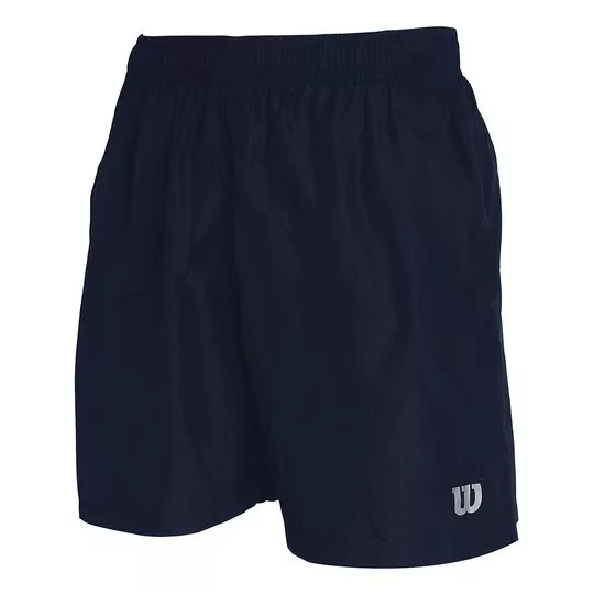 Short Com Logo- Azul Marinho & Cinza- Wilson