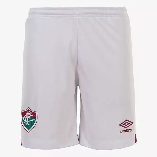 Calção Fluminense® Oficial I 2022- Branco & Vinho- Umbro