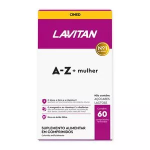 Suplemento Alimentar Lavitan A-Z + Mulher<br /> - 60 Comprimidos Revestidos