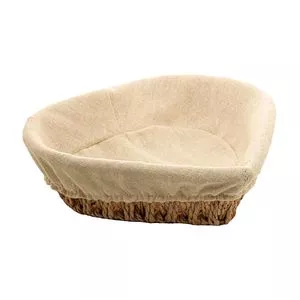 Cesta Coração Com Forro<BR>- Off White & Bege<BR>- 8x26,5x26cm<BR>- Wolff