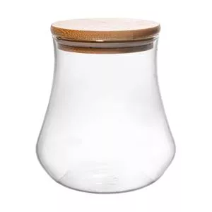 Porta-Mantimento Com Tampa<BR>- Incolor & Bege<BR>- 1L<BR>- Wolff