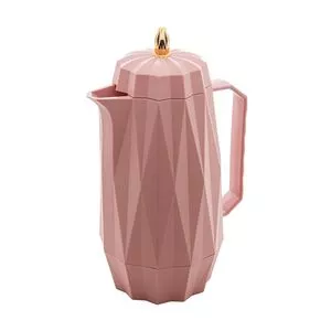 Garrafa Térmica Diamond<BR>- Rosa & Dourada<BR>- 1L<BR>- Lyor