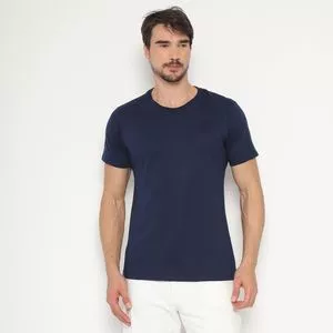 Camiseta Básica<BR>- Azul Marinho