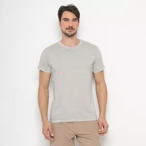 Camiseta Básica<BR>- Cinza Claro