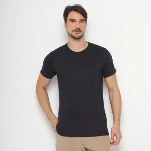 Camiseta Básica<BR>- Preta