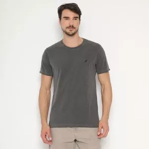 Camiseta Básica<BR>- Cinza Escuro