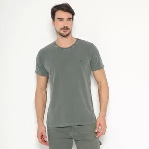 Camiseta Básica<BR>- Cinza Escuro