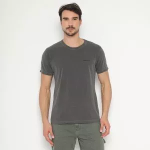 Camiseta Básica<BR>- Cinza Escuro