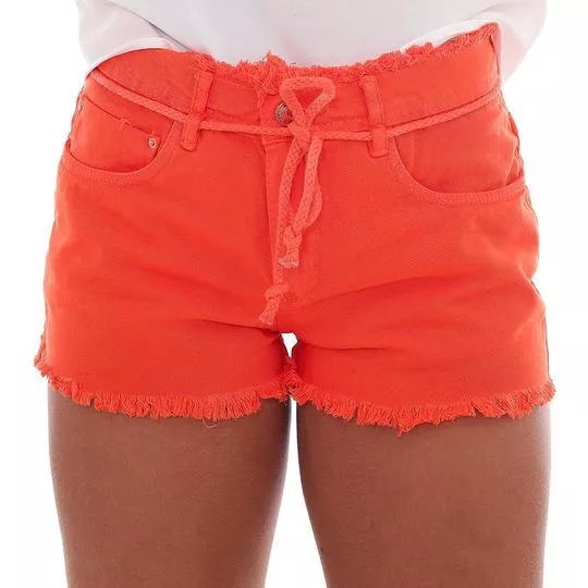 Short Com Bolsos- Laranja