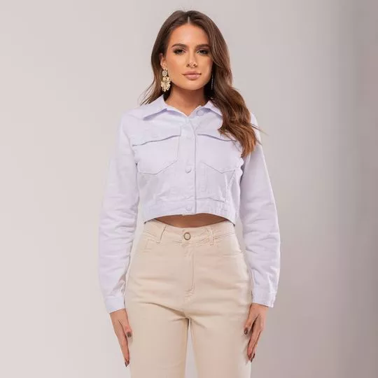 Jaqueta Cropped- Branca