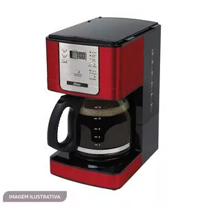 Cafeteira Programável 4401R<BR>- Vermelha & Preta<BR>- 1,5L<BR>- 127V<BR>- 900W<BR>- Oster