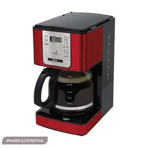 Cafeteira Programável 4401R<BR>- Vermelha & Preta<BR>- 1,5L<BR>- 220V<BR>- 900W