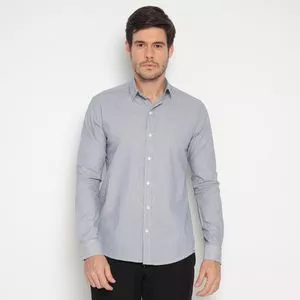 Camisa Listrada<BR>- Azul