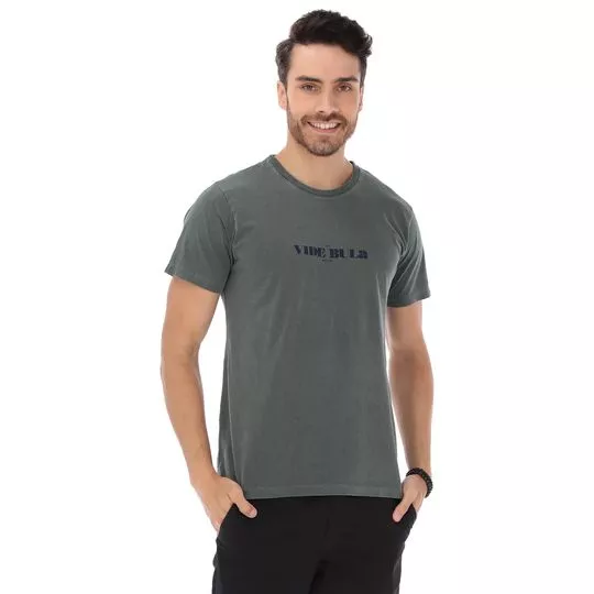 Camiseta Vide Bula- Verde Militar & Azul Marinho