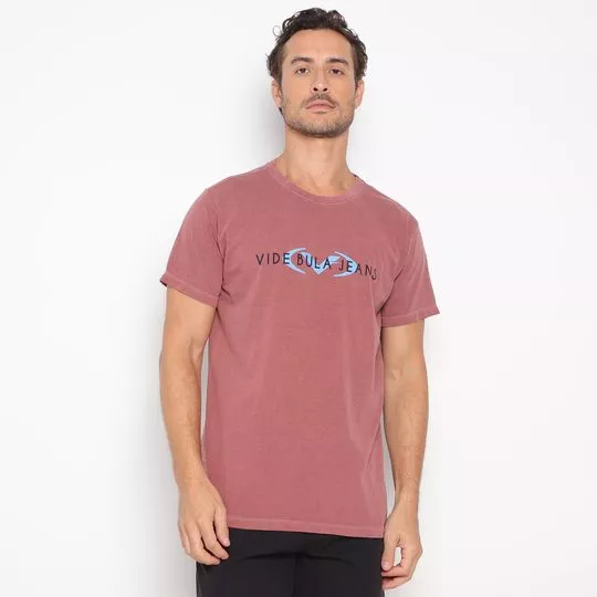 Camiseta Vide Bula®- Vinho & Azul Claro