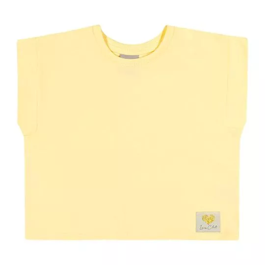 Cropped Liso- Amarelo Claro