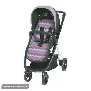 Almofada Para Carrinho Dupla Face<BR>- Rosa & Roxa<BR>- 5x35x40cm<BR>- Clingo