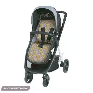 Almofada Para Carrinho Dupla Face<BR>- Cinza & Amarela<BR>- 5x35x40cm<BR>- Clingo