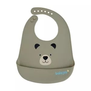 Babador Pega Migalhas Urso<BR>- Bege Escuro & Preto<BR>- 30x23x1cm<BR>- Inconfral